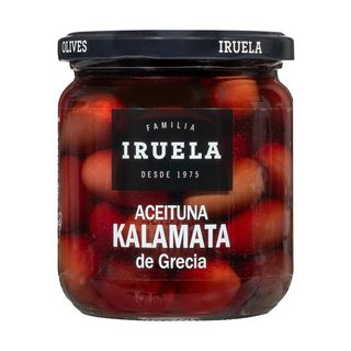 ТМ IRUELA Оливки Чорні Kalamata з Кісточками 370 г