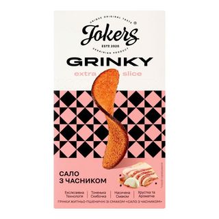 Грінки житні-пшин.Jokers "Сало з часником" 90г.