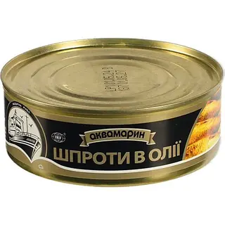 Шпроти Аквамарин 230г в.м