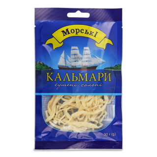Кальмар Морські сушений солоний 30г