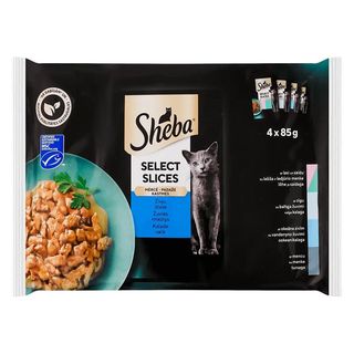 Корм для котів Sheba рибне асорті в соусі 4х85 г