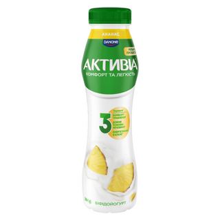 Біфідойогурт Активіа ананас питний 1,2% 260г