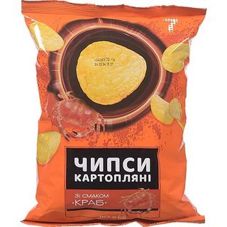 Чіпси "7" 110 г зі смаком краба