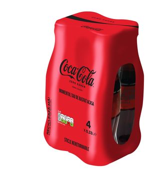 Bautura carbogazoasa Coca-Cola Zero, 4 x 0.33 l
