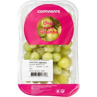 Uva Branca sem Grainha Continente (emb. 500 gr)