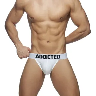 Addicted klasyczny jockstrap AD469 C-01 biały