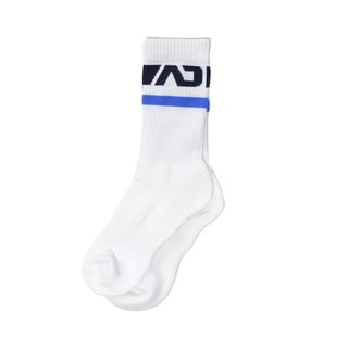 Addicted Białe skarpety sportowe AD521 C-09 z granatowym logo