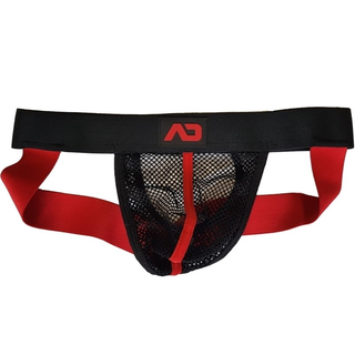 Addicted Przezroczyste jockstrapy z PUSH UP ADF05 C-06 czerwone