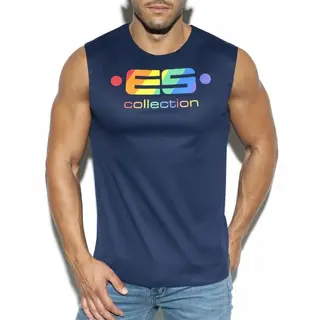 ES Collection Tank top z tęczowym logo PU355 C-09
