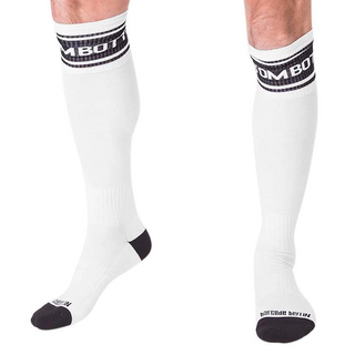 Barcode Berlin Długie skarpety footballowe BOTTOM 90941 C-204 białe