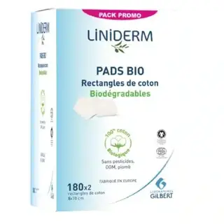 Pack PADS BIO Rectangles De Coton 180*2