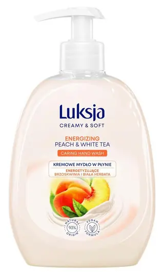 Luksja Creamy & Soft Kremowe mydło w płynie Brzoskwinia i Biała herbata 500 ml