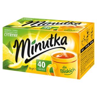Minutka Herbata czarna aromatyzowana o smaku cytryny (40 x 1,4 g) 56 g