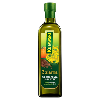 Kujawski 3 ziarna Olej rzepakowy z olejami z lnu i pestek dyni 750 ml