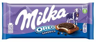 Milka Oreo Sandwich ciastka kakaowe z nadzieniem waniliowym 92 g