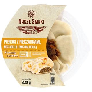 Nasze Smaki Pierogi z pieczarkami, mozzarellą i smażoną cebulą 320 g
