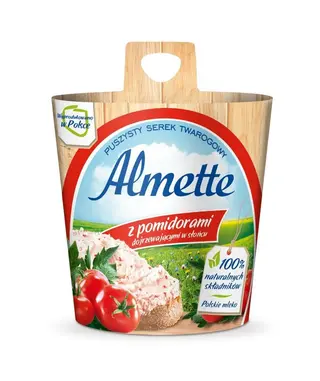 Almette Puszysty serek twarogowy z pomidorami dojrzewającymi w słońcu 150 g