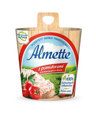 Almette Puszysty serek twarogowy z pomidorami dojrzewającymi w słońcu 150 g
