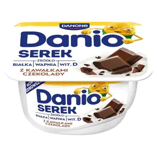 Danio Serek homogenizowany z kawałkami czekolady 130 g