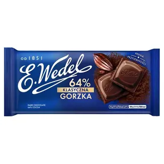 E. Wedel Czekolada klasyczna gorzka 64% 90 g
