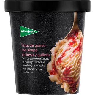 El Corte Ingles Helado De Tarta De Queso Con Sirope De Fresa Y Galletas Tarrina 500 Ml