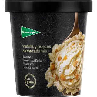 El Corte Ingles El Corte Ingles Helado De Vainilla Y Nueces De Macadamia Sin Gluten Tarrina 500 Ml