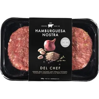 Hamburguesa Nostra Hamburguesa Nostra Del Chef Burger Meat 2 Unidades Bandeja 300 G