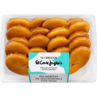 El Obrador El Corte Ingles Palmeritas De Yema 10 Unidades Bandeja 210 G
