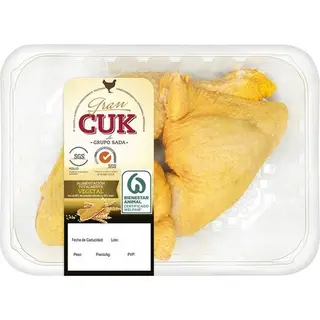Gran Cuk Gran Cuk Cuartos Traseros De Pollo Certificado Criado Con Alimentación Vegetal Peso Aproximado Bandeja 700 G