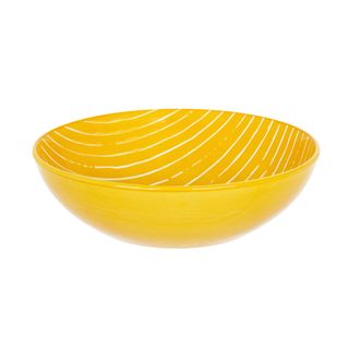 Insalatiera Giallo Righe Bianche Porcellana - Mix E Match