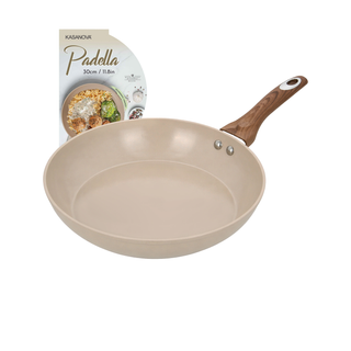 Padella 30 Cm In Ceramica Taupe - New Ceramic