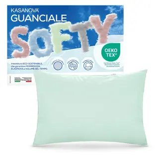 Cuscino Guanciale Fiocco Memory - Softy Verde Acqua