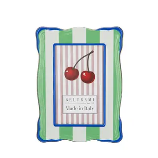 Portafoto 10X15 Cm Summer - Legno Verde Bordi Blu