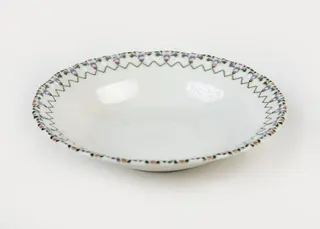 თეფში - LIANA  PORCELAIN  DIGITAL PRINT GLAZED DEEP PLATE 21 CM ECRU