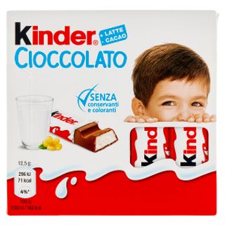Kinder Chocolate Batonik z mlecznej czekolady z nadzieniem mlecznym 50 g (4 sztuki)