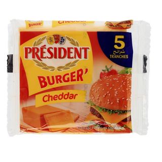 Fromage Slice Burger Au Cheddar President 5 Tranches