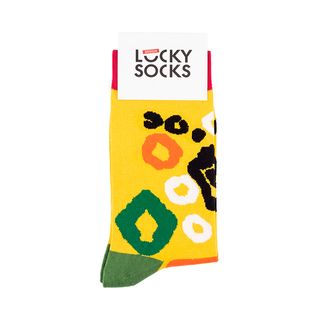 Носки Lucky Socks женские орнамент на зеленом
