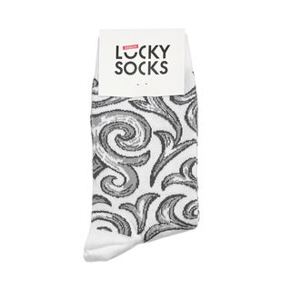 Носки Lucky Socks женские орнамент серый
