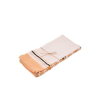 Lot de 3 Serviette Blanc & Jaune  3*50*50