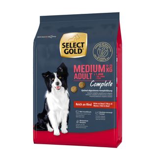 Zestaw promocyjny 2 szt. - 20% Select Gold Complete Adult Medium wołowina 1kg