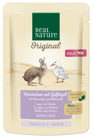 Zestaw promocyjny 6 szt. - 20% Real Nature Adult Pasztet Królik, Kaczka 85g