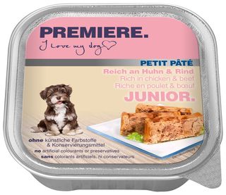 Zestaw promocyjny 12 szt. - 20% Premiere PetitPate JUN drób,wołowina 150g