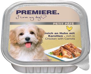 Zestaw promocyjny 12 szt. - 20% Premiere PetitPate ADU kurczak, marchewka 150g