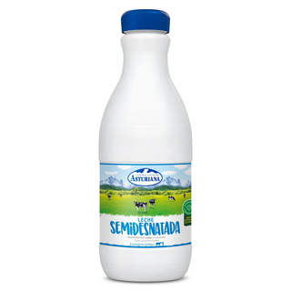 Leche Semidesnatada Botella Asturiana 1.5L.