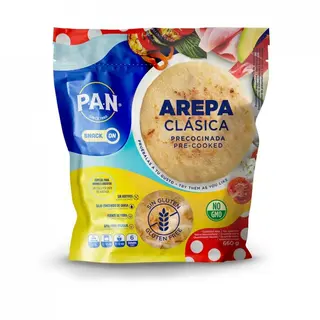 PAN Arepa Clásica Precocinada Sin Gluten 6u