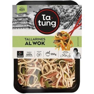 Tallarines Al Wok Listos Para Calentar y Comer Ta-Tung 300 G.