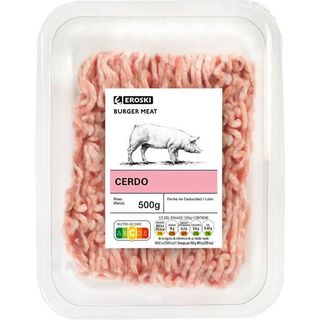 Picada De Cerdo Burger Meat Eroski, Bandeja 500 G (26536060)