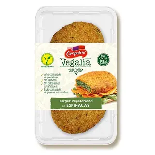 Burger Vegetariana  de Espinacas Campofrío Vegalia 2 X 80 G.