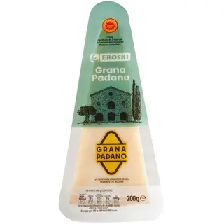 Queso Drana Padano D.O.P. Eroski, Cuña 200 G