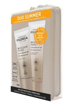 Set Duo Summer Uv Cellular Protect Facial Spf50+ 40 Ml + Crema Facial Y Corporal Spf50+ 50ml + Neceser
